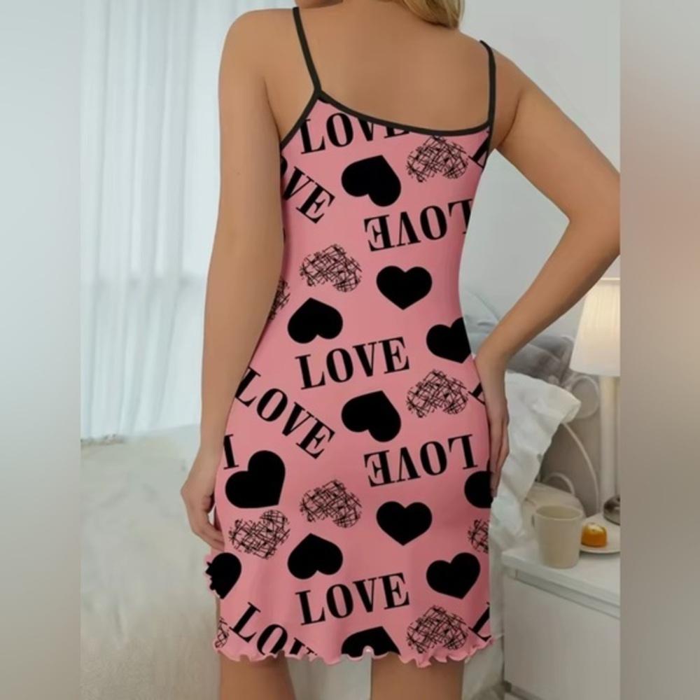 Sleeveless Nightgown Love & Hearts